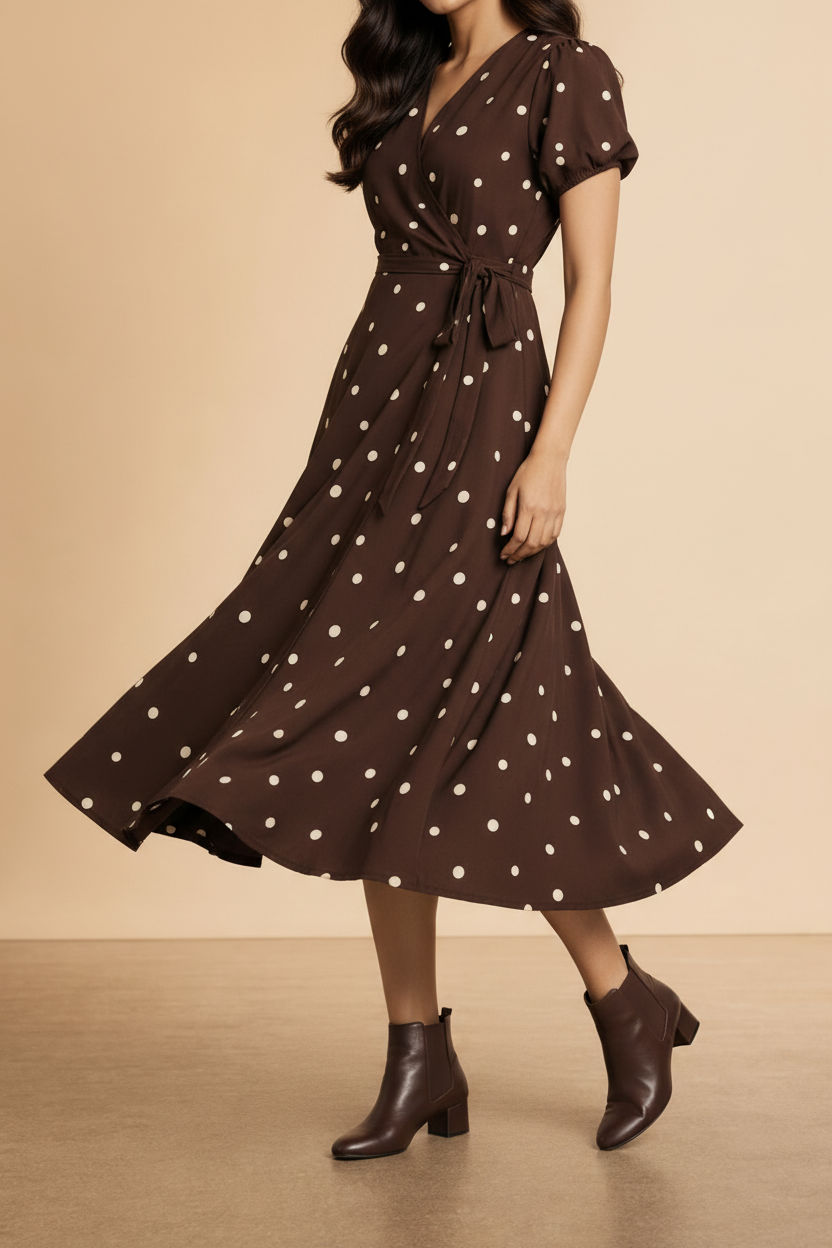 Cocoa Dot - Skirt Detail