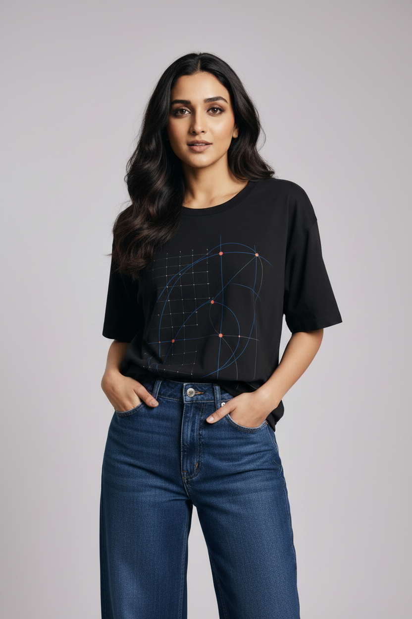 Orbit Grid - Denim