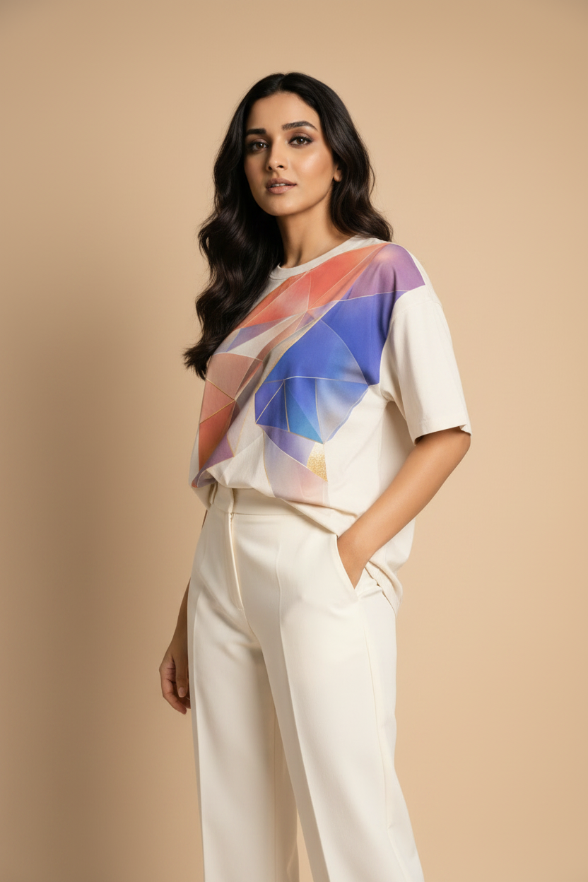 Prism Pulse - Cream Trousers