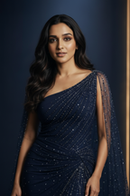Velvet gown close-up